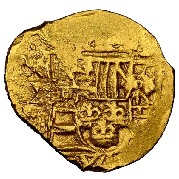 Mexico City, Mexico, gold cob 1 escudo, 1712 (J), mintmark oXM, rare, NGC MS 62 (1715 Fleet Shipwrec