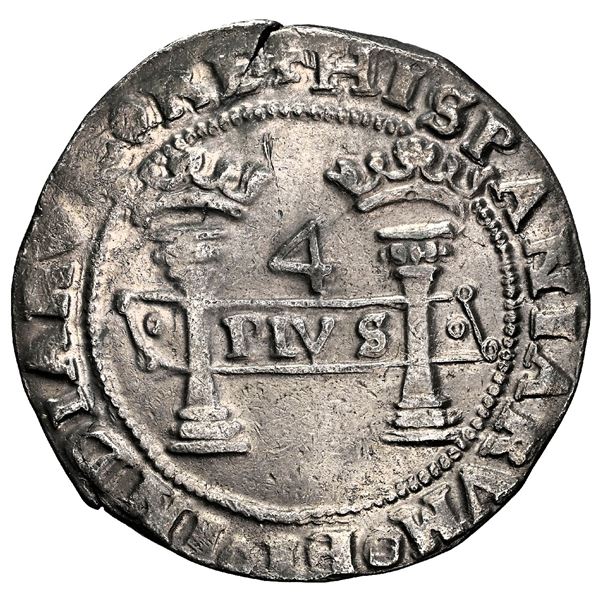 Mexico City, Mexico, 4 reales, Charles-Joanna, "Early Series," assayer P to right, mintmark M to lef