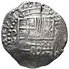 Image 1 : Potosi, Bolivia, cob 8 reales, Philip III, assayer R (curved leg), Grade 1.