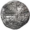 Image 2 : Potosi, Bolivia, cob 8 reales, Philip III, assayer Q, Grade 1.