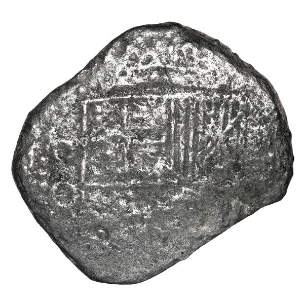 Potosi, Bolivia, cob 8 reales, Philip III, assayer Q, Grade 2.