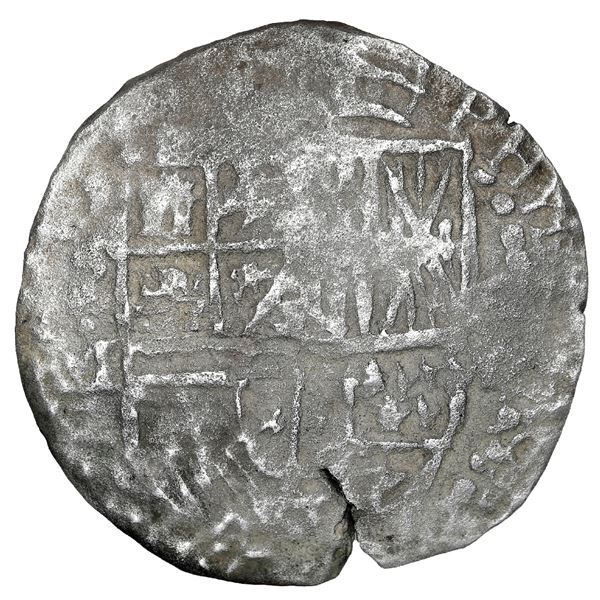 Potosi, Bolivia, cob 8 reales, Philip III, assayer M (pre-dated type), no Grade ("12 points"), with