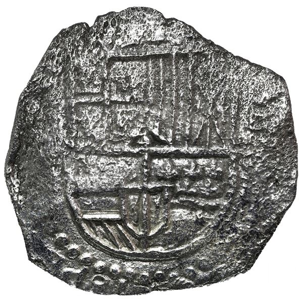 Potosi, Bolivia, cob 8 reales, 1618 (T), Grade 1.