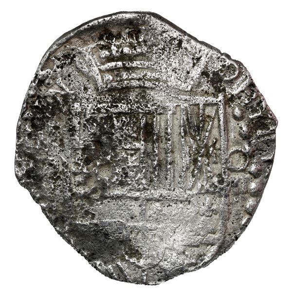 Potosi, Bolivia, cob 8 reales, 1619 (T), Grade 2.