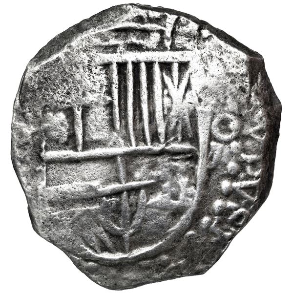 Potosi, Bolivia, cob 8 reales, Philip III, assayer not visible, Grade 1, ex-Christie's.