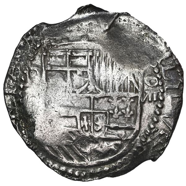 Potosi, Bolivia, cob 8 reales, Philip III, assayer not visible, Grade 1.