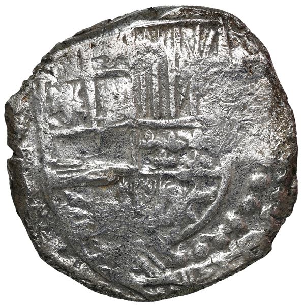 Potosi, Bolivia, cob 8 reales, Philip III, assayer not visible, Grade 1.