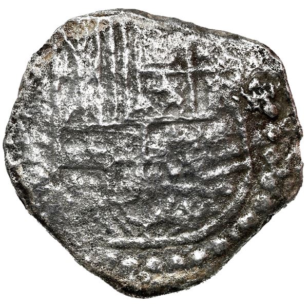 Potosi, Bolivia, cob 8 reales, Philip III, assayer not visible, upper half of shield transposed, Gra