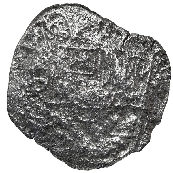 Potosi, Bolivia, cob 8 reales, Philip III, assayer not visible, Grade 3.