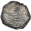 Image 1 : Potosi, Bolivia, cob 8 reales, Philip III, assayer not visible, Grade 3.