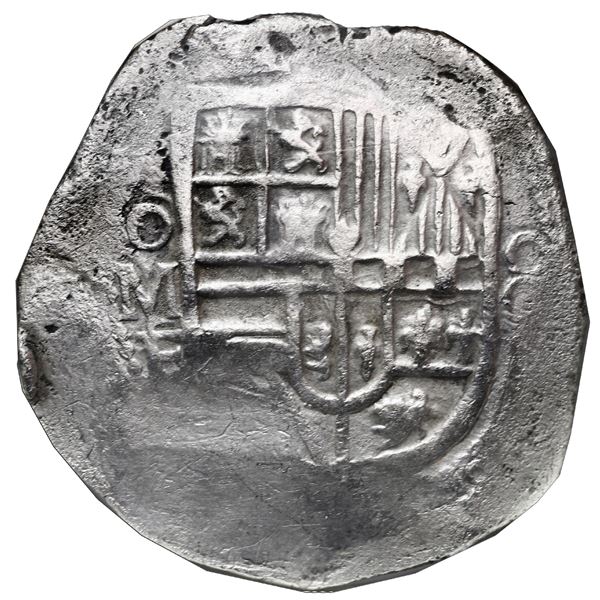 Mexico City, Mexico, cob 8 reales, Philip III, assayer F, NGC Shipwreck Effect / Sao Jose label.