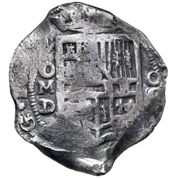 Mexico City, Mexico, cob 8 reales, Philip IV, assayer D, with Spink box.