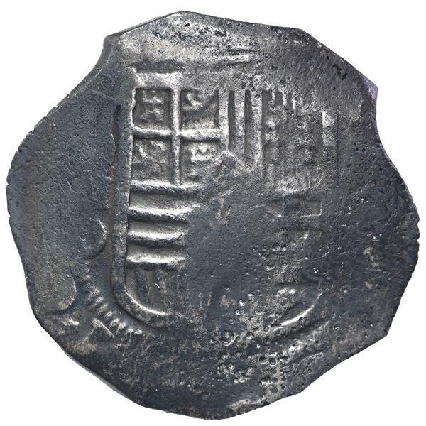 Mexico City, Mexico, cob 8 reales, Philip IV, assayer D, with Spink box.