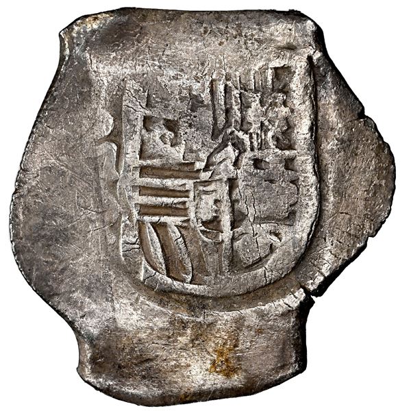 Mexico City, Mexico, cob 8 reales, Philip IV, assayer P, NGC VF 20 / Concepcion (Shipwreck Blue Labe
