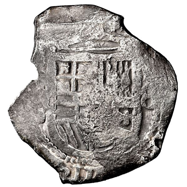Mexico City, Mexico, cob 8 reales, Philip IV, assayer P, NGC VF details / saltwater damage / Concepc