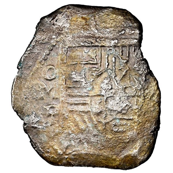 Mexico City, Mexico, cob 8 reales, Philip IV, assayer P, NGC VF details / sea salvaged / Concepcion