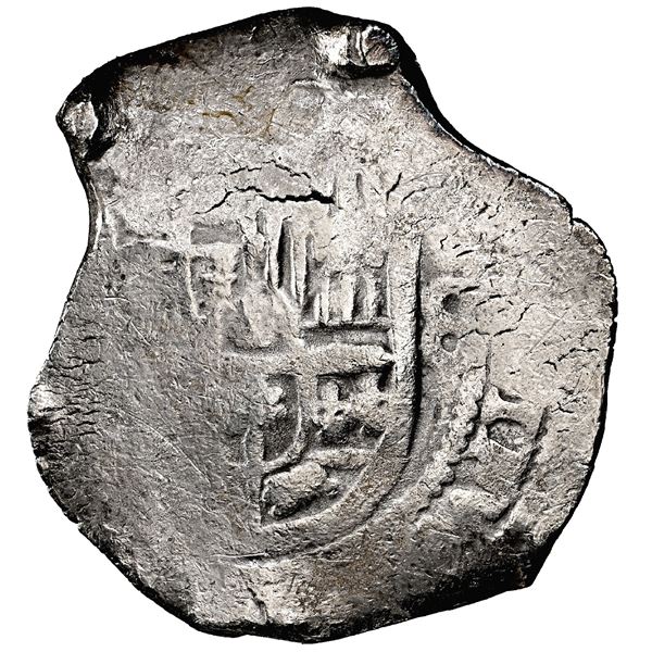 Mexico City, Mexico, cob 8 reales, Philip IV, assayer not visible (P), NGC VF details / saltwater da