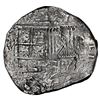 Image 1 : Bogota, Colombia, cob 8 reales, 1636 (A), lions and castles transposed in shield and cross, very rar