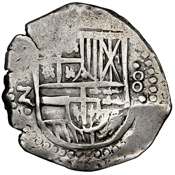 Potosi, Bolivia, cob 8 reales, (1647-49) Z, no countermark, rare, NGC XF details / saltwater damage
