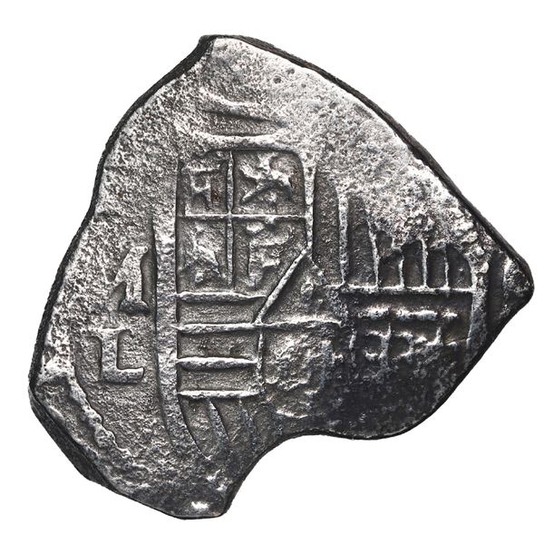 Mexico City, Mexico, cob 4 reales, Charles II, assayer L.