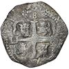 Image 2 : Lima, Peru, cob 8 reales, 1685 R, NGC Fine details / saltwater damage / Association (Shipwreck Blue 