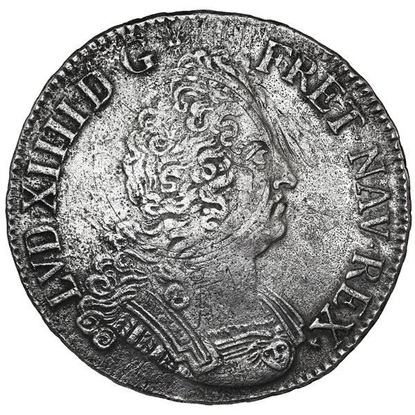 France (Rouen mint), ecu, Louis XIV, 1704-B, rare.