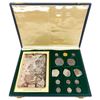 Image 1 : Original Norwegian promotional set of fourteen coins (one Dutch gold ducat, two Dutch ducatoons, thr