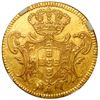 Image 2 : Brazil (Rio mint), gold 6400 reis, Joao V, 1742-R, dot after REX, NGC AU details / saltwater damage.