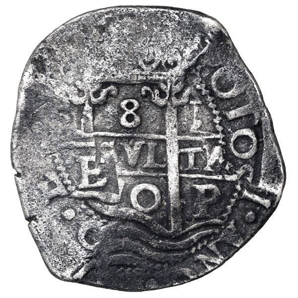 Potosi, Bolivia, cob 8 reales, 1670 E.
