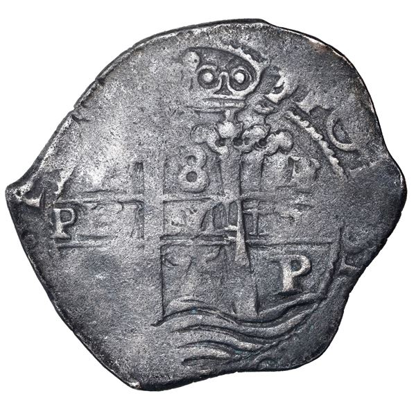 Potosi, Bolivia, cob 8 reales, 1674 E.