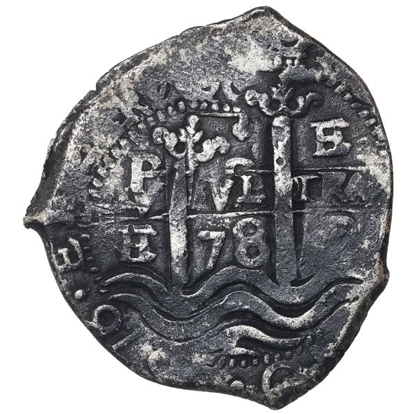 Potosi, Bolivia, cob 8 reales, 1678 E.