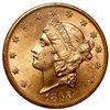 Image 1 : USA (San Francisco Mint), gold $20 Liberty Head double eagle, 1865-S, small S, NGC MS 62, with woode