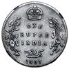 Image 2 : India (British), 1 rupee, Edward VII, 1907, NGC SS City of Cairo (1942).