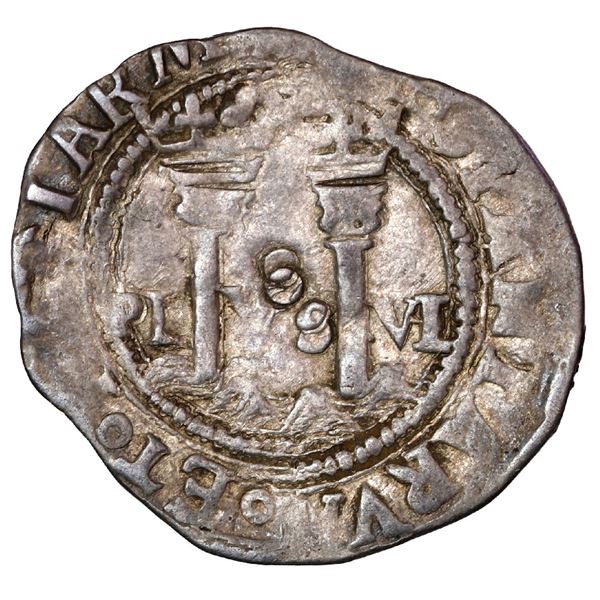 Mexico City, Mexico, 1 real, Charles-Joanna, "Late Series," assayer L/O to right, mintmark oM to lef