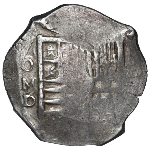 Mexico City, Mexico, cob 8 reales, Philip IV, assayer D (1620s).