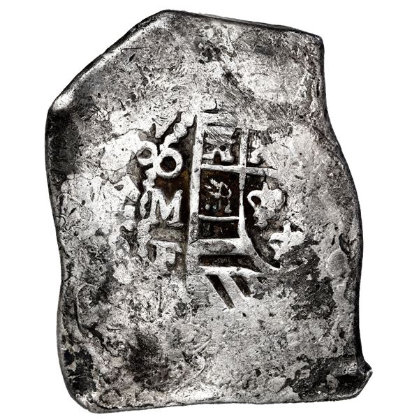 Mexico City, Mexico, cob 8 reales, 1732 F, with countermark "Sumenep" in Malay Arabic script for Mad