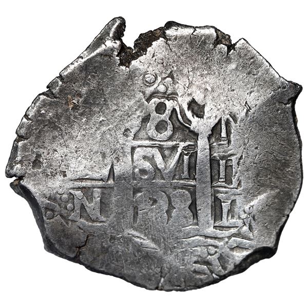 Lima, Peru, cob 8 reales, 1738 N.