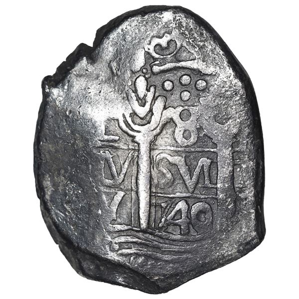 Lima, Peru, cob 8 reales, 1740 V.