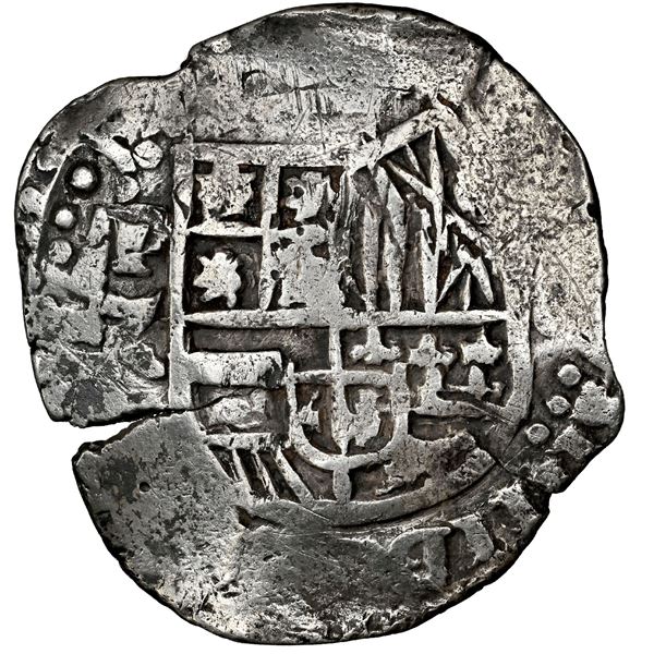 Potosi, Bolivia, cob 8 reales, Philip IV, assayer Z (1647-49), NGC VF details / environmental damage
