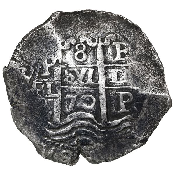 Potosi, Bolivia, cob 8 reales, 1670 E.