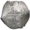 Image 2 : Potosi, Bolivia, cob 8 reales, 1684 V+VR (V on pillars side, VR on cross side), very rare.