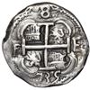 Image 2 : Potosi, Bolivia, cob 8 reales Royal (galano), 1735 E, rare.
