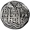 Image 1 : Potosi, Bolivia, cob 8 reales Royal (galano), 1743 C, NGC XF details / holed, tooled, rare.