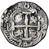 Image 2 : Potosi, Bolivia, cob 8 reales Royal (galano), 1743 C, NGC XF details / holed, tooled, rare.