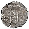 Image 1 : Potosi, Bolivia, cob 4 reales, 1687 VR, PCGS XF40, ex-Pat Johnson.