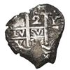 Image 1 : Potosi, Bolivia, cob 2 reales, 1701 Y, posthumous Charles II, very rare.