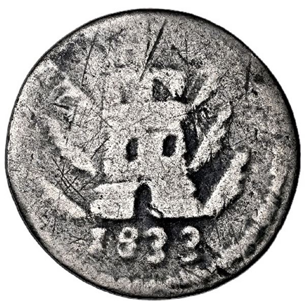 Cordoba, Argentina, 1/4 real, 1833, NGC Fine 15, rare.