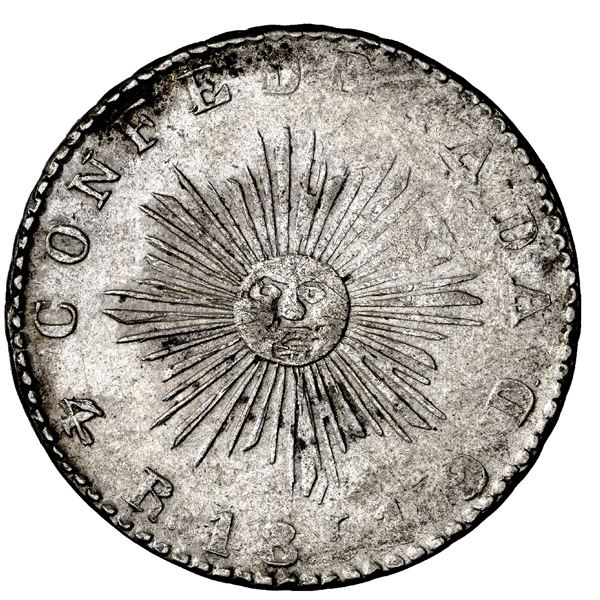 Cordoba, Argentina, 4 reales, 1851, large sunface, NGC MS 62 ("top pop").