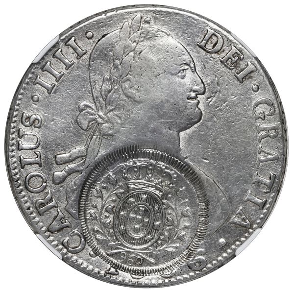 Brazil (Minas mint), 960 reis, Joao Prince Regent, arms double countermark (1808-10) on a Potosi, Bo