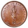 Image 1 : Montreal, Lower Canada (struck in England), Quebec Bank, copper "habitant" 1 sou / half penny token,